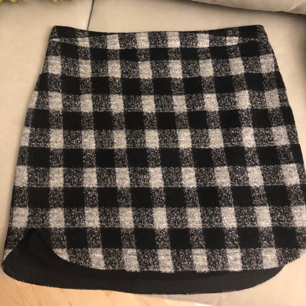 Madewell Wool Plaid Mini Skirt